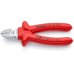 Knipex 70 07 160 Diagonal Cutter chrome-plated 160mm dipped Insulation